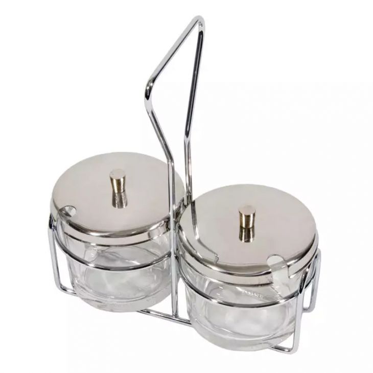 Condiments, Jars, and Bowls: 8 oz Condiment Jar Set (2 Dozen Case Pack) main image